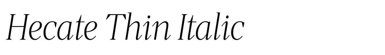 Hecate Thin Italic